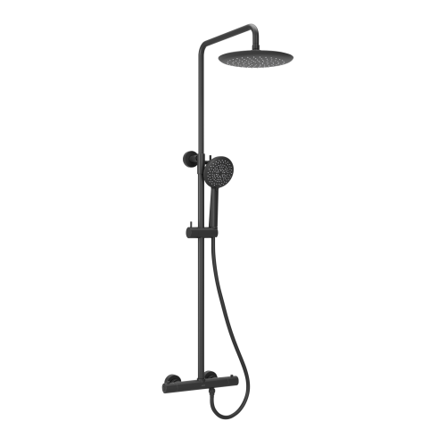 Душевая стойка Sancos Game SC3002MB настенная цвет черный с термостатом